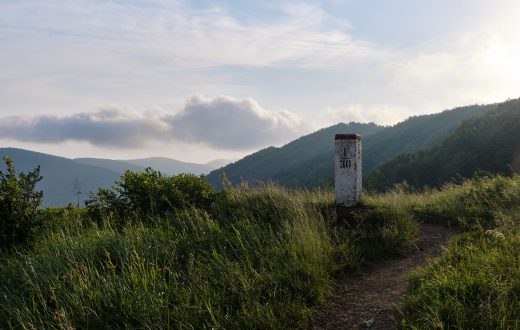 Szlak graniczy ze Słowacją.